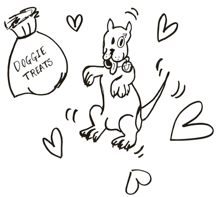 Uranus begs and does tricks for treats